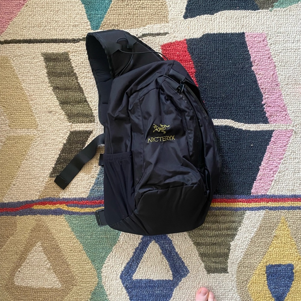 Arcteryx waterproof sling bag.